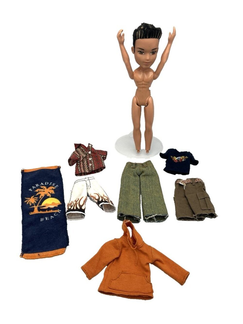 Bratz Boyz Sun Kissed Summer Eitan Doll 2004 Outfit Beach Clothes Accessories